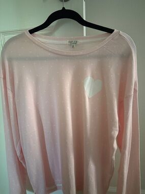 PJ Salvage Pink Heart Long-Sleeve Pajama Top